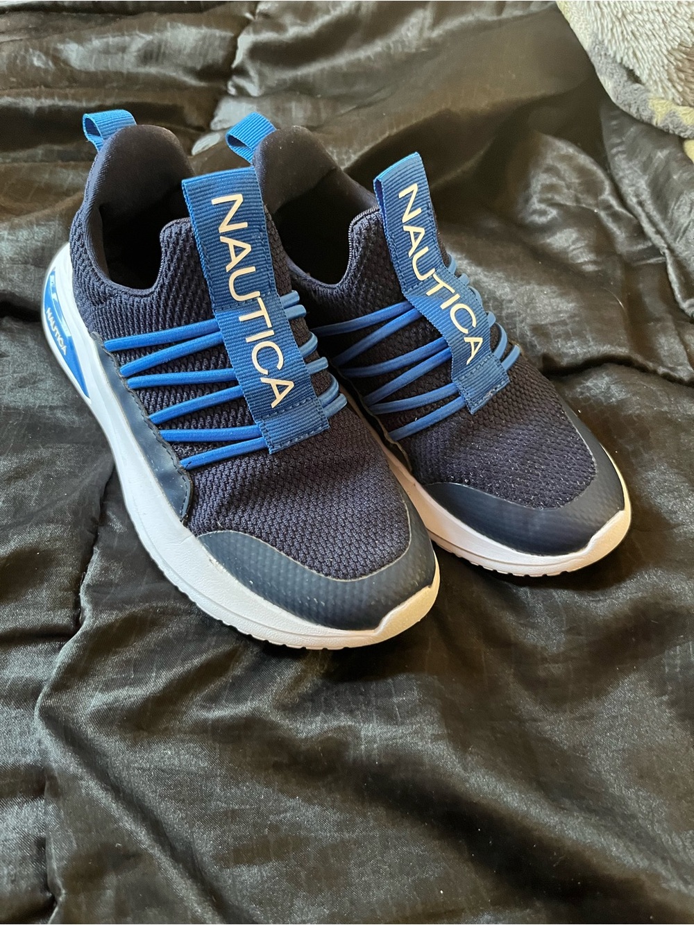 Nautica Kids Navy and White Slip-On Athletic Sneakers NWOT